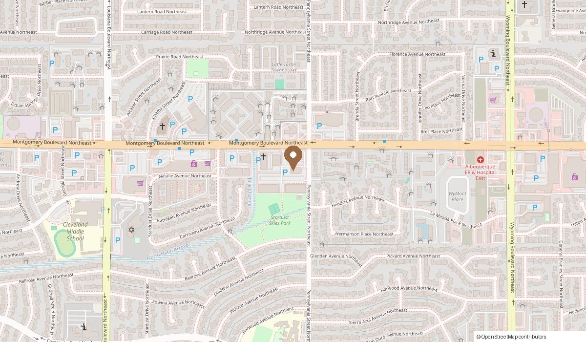 Map: 7520 Montgomery Blvd Suite C, Albuquerque, NM 87109